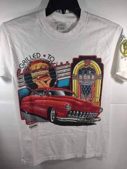 Andy's Grilled To Perfection Hot Rod Men's Small T-Shirt (SRVHS Grad Night 2008) - Picture 2 of 6